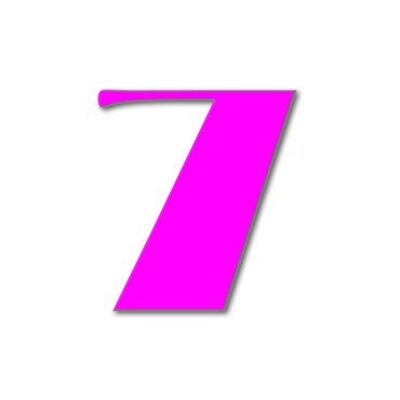 House Number Broadway 7 - pink - 15cm / 5.9'' / 150mm