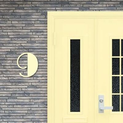 House Number Broadway 9 - ivory - 15cm / 5.9'' / 150mm