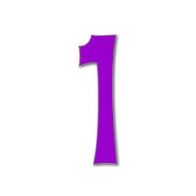 House Number Celtic 1 - purple - 20cm / 7.9'' / 200mm