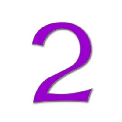 House Number Celtic 2 - purple - 20cm / 7.9'' / 200mm