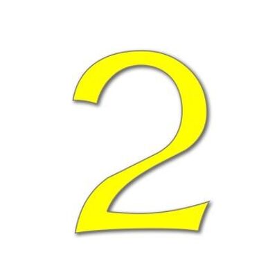 House Number Celtic 2 - yellow - 20cm / 7.9'' / 200mm