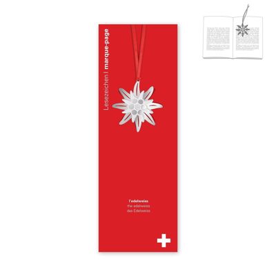 Metal bookmark - edelweiss