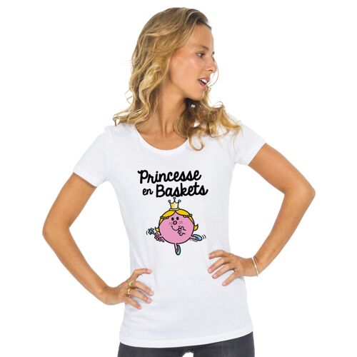 Tshirt blanc princesse en basket