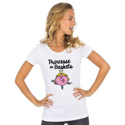 WEISSE PRINZESSIN IM BASKETBALL TSHIRT