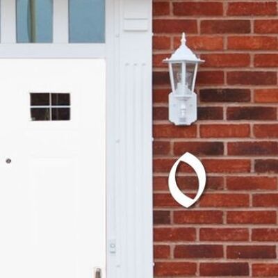 House Number Old English 0 - white - 15cm / 5.9'' / 150mm