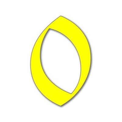 House Number Old English 0 - yellow - 25cm / 9.8'' / 250mm