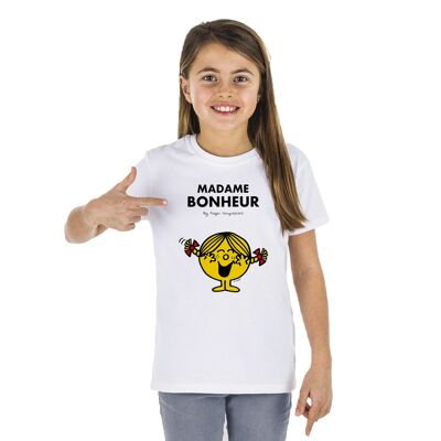 T-SHIRT BIANCA Madam Happiness - Bambino