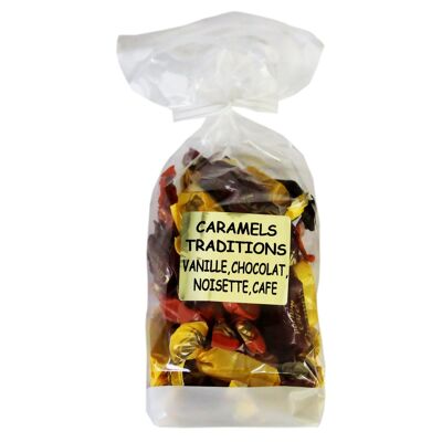 Bag of soft caramel with 4 flavors - 200g