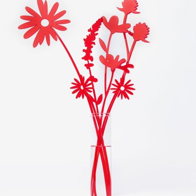 Flower Arrangement - Red (Translucent)