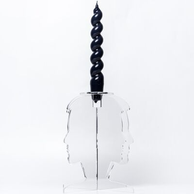 Face Candle Holder - Clear