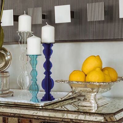 Single Candle Holder - Large - White (Frosted)