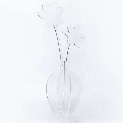 Flower Vase - White (Frosted)