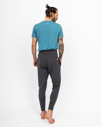 Yoga Outfit Gris & Aegis Blue Classic | Pantalon & T-shirt IKARUS 2