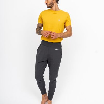 Completo da yoga grigio e dorato classico | Pantaloni + T-shirt IKARUS