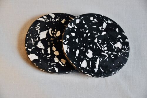 SMALL MIDNIGHT COASTERS | CIRCLE | SET OF 2 OR 4 - Set of 2