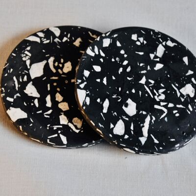 SMALL MIDNIGHT COASTERS | CIRCLE | SET OF 2 OR 4 - Set of 4