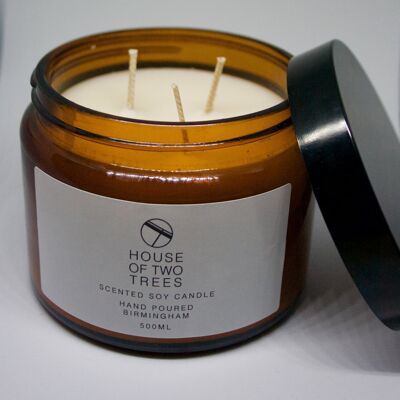 Soy Candle - EARTH | SANDALWOOD AND BLACK PEPPER - Extra Large - 500ml