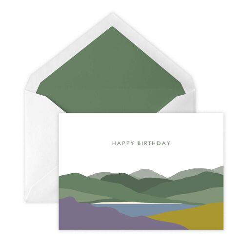 Welsh Hills "Heather and Gorse" Birthday Card