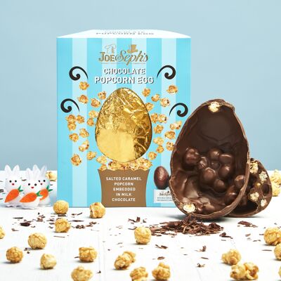Uovo di Pasqua con popcorn al cioccolato