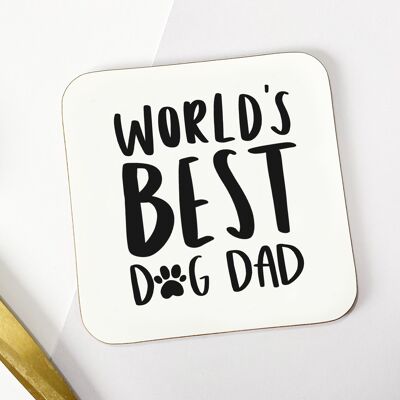 World's Best Dog Dad Coaster, Dog Dad Gift, Dog Lover Gift