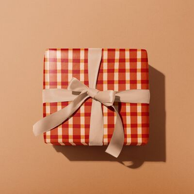 Red Gingham Gift Wrapping Paper