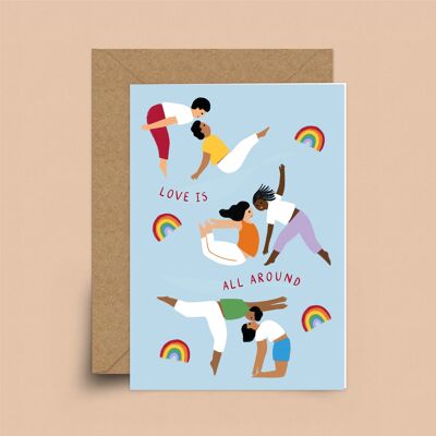 Rainbow love card