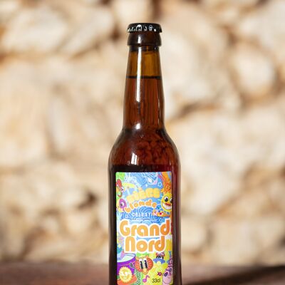 GRAND NORD: Cerveza rubia turbia y especiada, Ecológica al 5,9% Vol. 33cl
