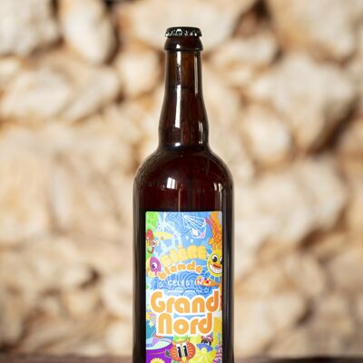 GRAND NORD Peaty and spicy blonde beer, Organic at 5.9% Vol. 75cl