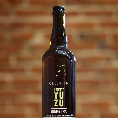 HOPPY YUZU Organic IPA beer with yuzu at 5.8% Vol. 75cl