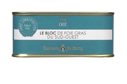 Bloc de foie gras d'oie du Sud-Ouest 210g