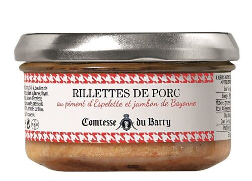Rillettes de porc jambon de Bayonne  - 140g