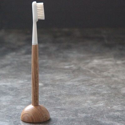 Cepillo de dientes mediano de madera de roble recargable Caliquo