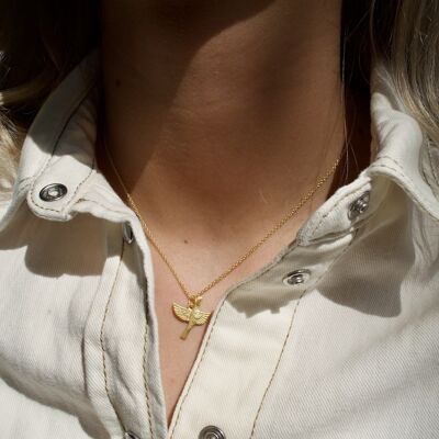 feel birdy necklace gold