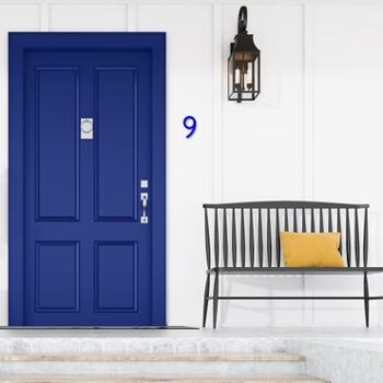 Numéro de maison Avenida 9 - bleu - 25cm / 9.8'' / 250mm 2