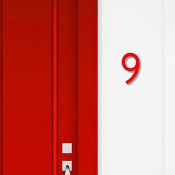 Numéro de maison Avenida 9 - rouge - 20cm / 7.9'' / 200mm 3