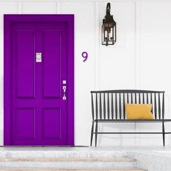 Numéro de maison Avenida 9 - violet - 20cm / 7.9'' / 200mm 2