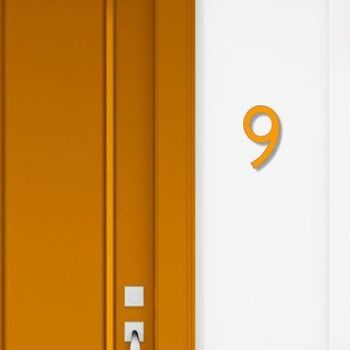 Numéro de maison Avenida 9 - orange - 20cm / 7.9'' / 200mm 3