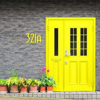 Numéro de maison Avenida 9 - jaune - 25cm / 9.8'' / 250mm 5