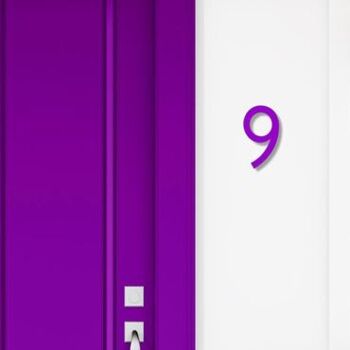 Numéro de maison Avenida 9 - violet - 25cm / 9.8'' / 250mm 3