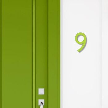 Numéro de maison Avenida 9 - vert citron - 25cm / 9.8'' / 250mm 3