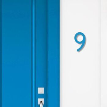 Numéro de maison Avenida 9 - bleu clair - 25cm / 9.8'' / 250mm 3