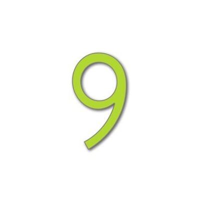 House Number Avenida 9 - lime green - 20cm / 7.9'' / 200mm