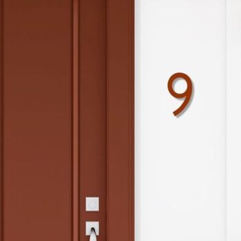 Numéro de maison Avenida 9 - marron - 15cm / 5.9'' / 150mm 3