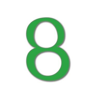Numero civico Celtic 8 - verde chiaro - 20 cm / 7,9'' / 200 mm