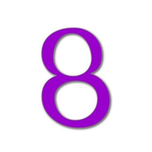 House Number Celtic 8 - purple - 20cm / 7.9'' / 200mm