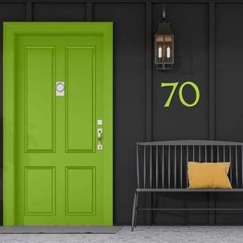 Numéro de maison Celtic 8 - vert citron - 25cm / 9.8'' / 250mm 5