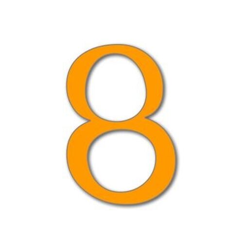 House Number Celtic 8 - orange - 25cm / 9.8'' / 250mm