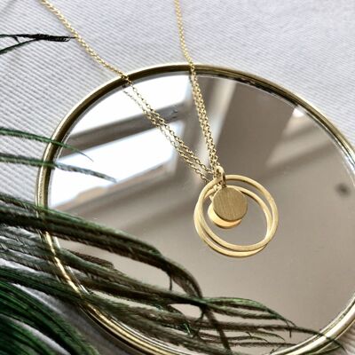 round & round necklace gold