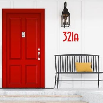 Numéro de maison Avenida 1 - rouge - 25cm / 9.8'' / 250mm 5