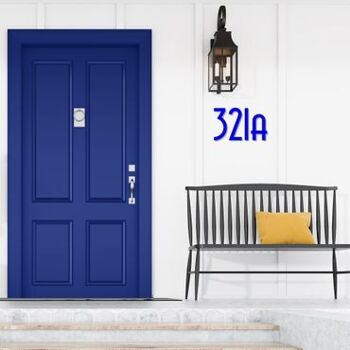 Numéro de maison Avenida 1 - bleu - 15cm / 5.9'' / 150mm 5
